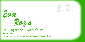 eva rozs business card